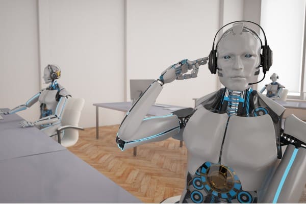 robot avec un casque